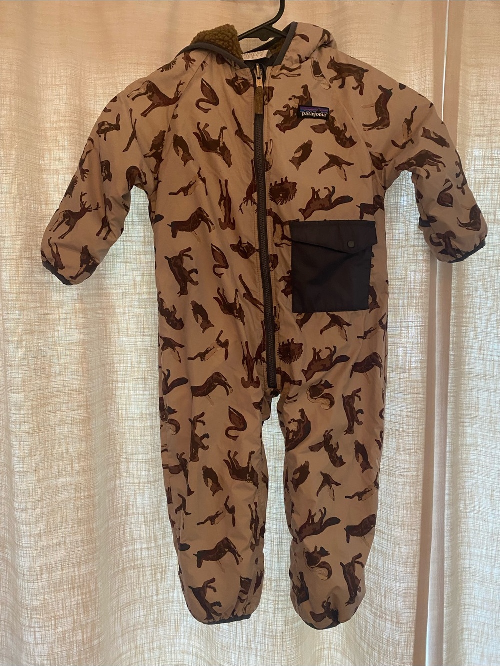 Patagonia Kids Brown Reversible One-Piece Snowsuit